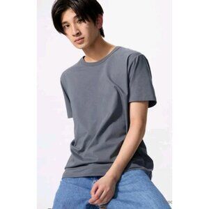 Uniqlo Airism T-Shirt Soft Stretch Odor Control Size S Casual School Dark Gray